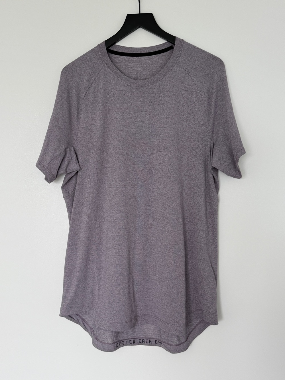 Lululemon Drysense Short Sleeve Heathered Purple Ash Size LARGE